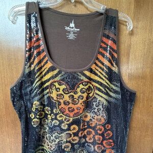 $69 Disney Parks XXL sequin Animal print tank top